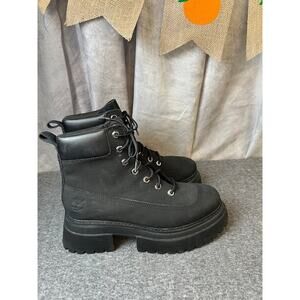 Timberland Sky 6 Inch Lace Up Waterproof Boots Black Womens Size 9.5